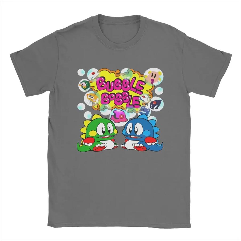 New Model Bubble Bobble Game T-Shirt for Men Casual Cotton Tee Shirt Crew Neck Short Sve T Plus Size Tops