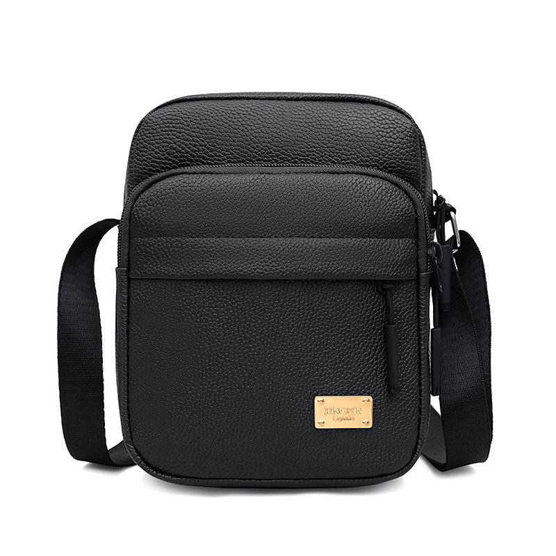 Geantă de mesager simplă din piele moale, modă feminină, retro, joker, navetă, geantă mică, depozitare stratificată, geantă de umăr.