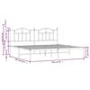 VidaXL Cadre de lit métal avec tête de lit noir 193x203 cm 353445