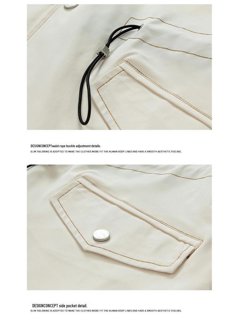 New Men's Hooded Trend Windbreaker: Spring & Autumn Casual Loose Fit Jacket, Two-Piece Look