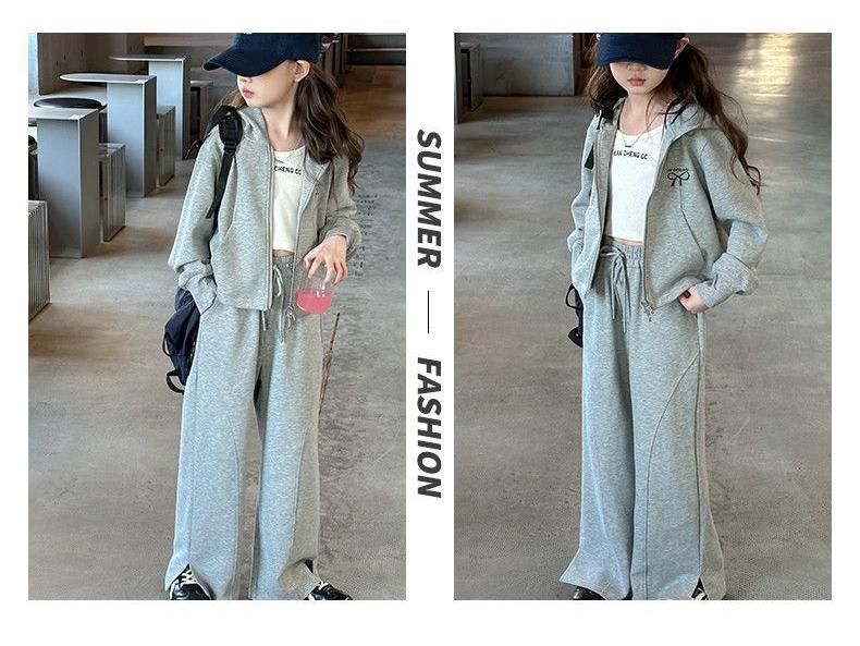 Dívčí podzimní módní set: 2025 Nový styl ležérní dvoudílný sportovní oděv