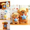 Line Art Dog Plush Toy With Starry Night Design For Couples And Gift Giving