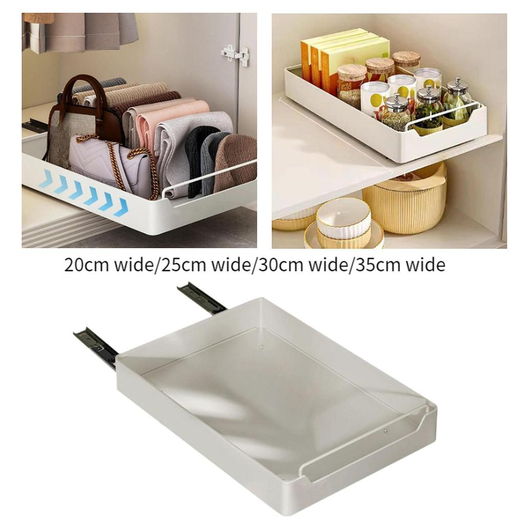 Pull Out Cabinet Organizer Multipurpose Heavy Duty Carbon Steel Organization Pantry Storage Shelf for Bathroom Home Under Sink