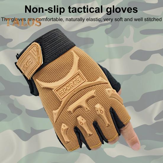 1 Pair Kids Half Finger Gloves Anti-Slip Sport Mittens Large Area Anti-Slip Design Elastic Soft Gloves
