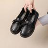 Chaussures Plates Ouvertes Respirantes pour Femmes Semelle Souple Confortables Chaussures en Cuir Talon Plat Bas Été Décontractées