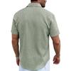 Men Summer Button-up Shirt Short Sleeve Turndown Collar Shirt Casual Loose Fit Holiday Shirt for Beach Vacation Street