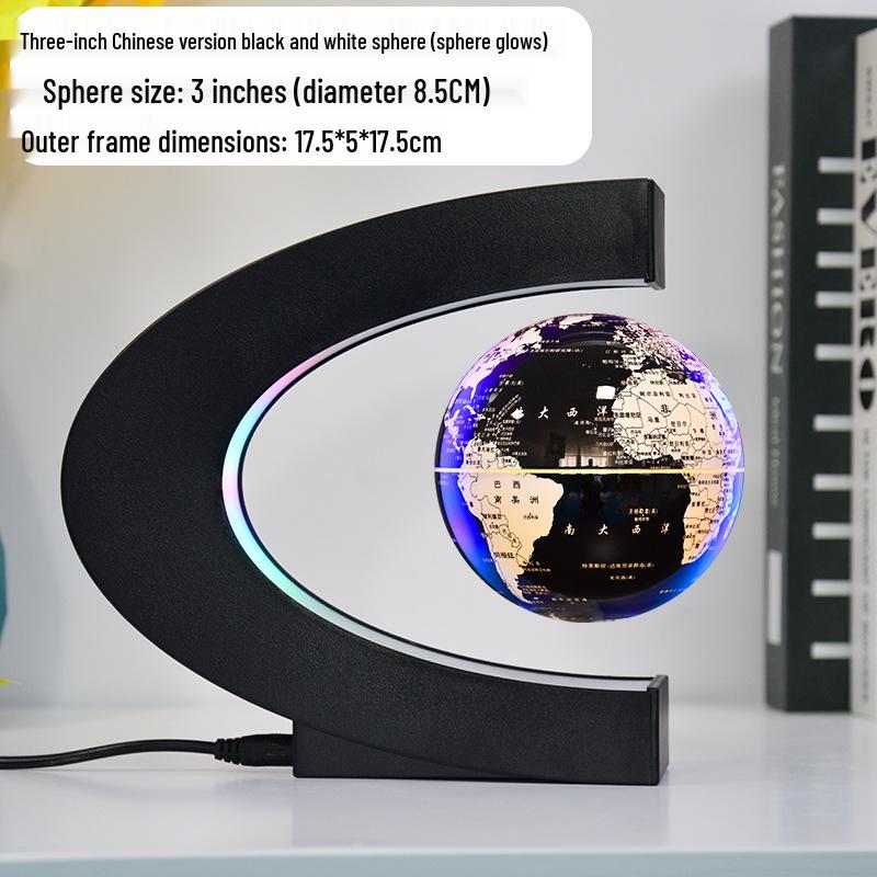 Magnetic Levitation 3-inch Globe - Creative Home Decor and Graduation Gift