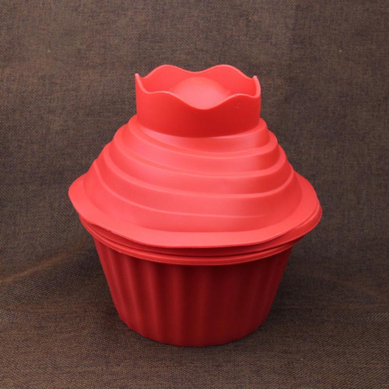 Silicone Mould 3pcs/set Flower Shape Cupcake Heat Resistant  Tools Baking Maker Giant Cupcake Mold