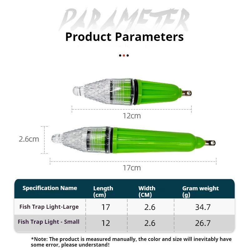 LED Underwater Fish Attracting Light Colorful Luminous Deep Sea Waterproof Fish Gathering Light