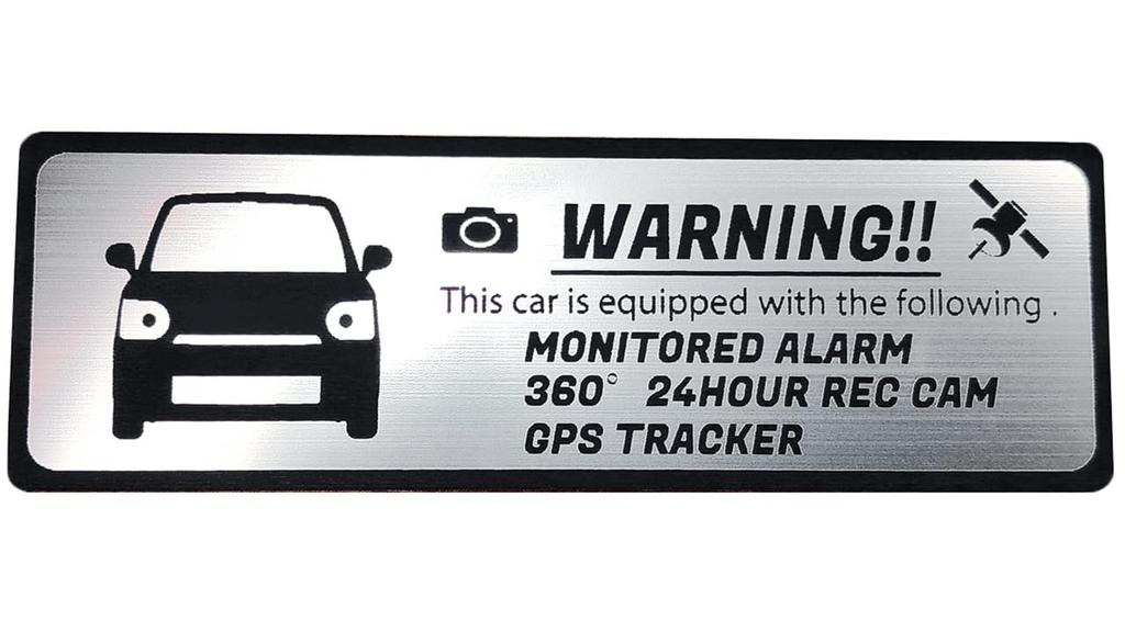 Honami Works Mira TOCOT Security Dash GPS Tracker Sticker Emblem, 24-Hour Surveillance, Cam,