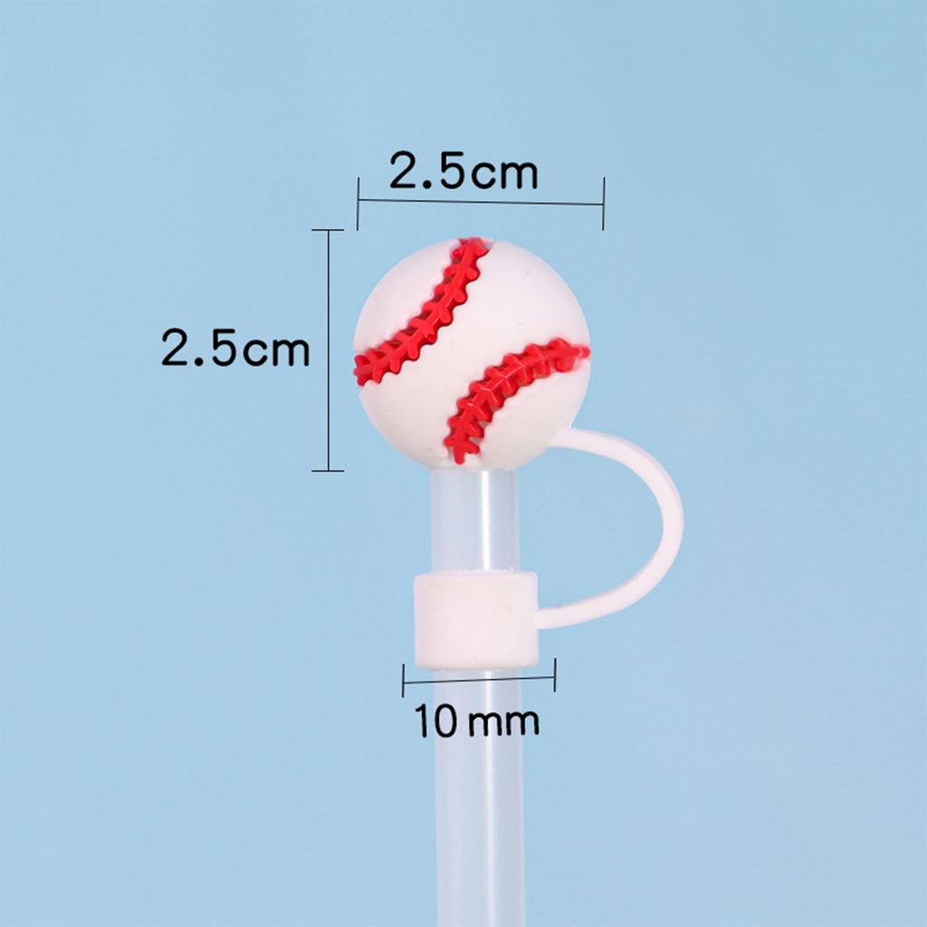 Tampa de Cartoon de Borracha Macia Tridimensional de PVC para Canudo 10mm Plugue de Canudo