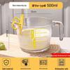 ZISIZ Heat-Resistant Glass Measuring Cup with Handle and Scale
