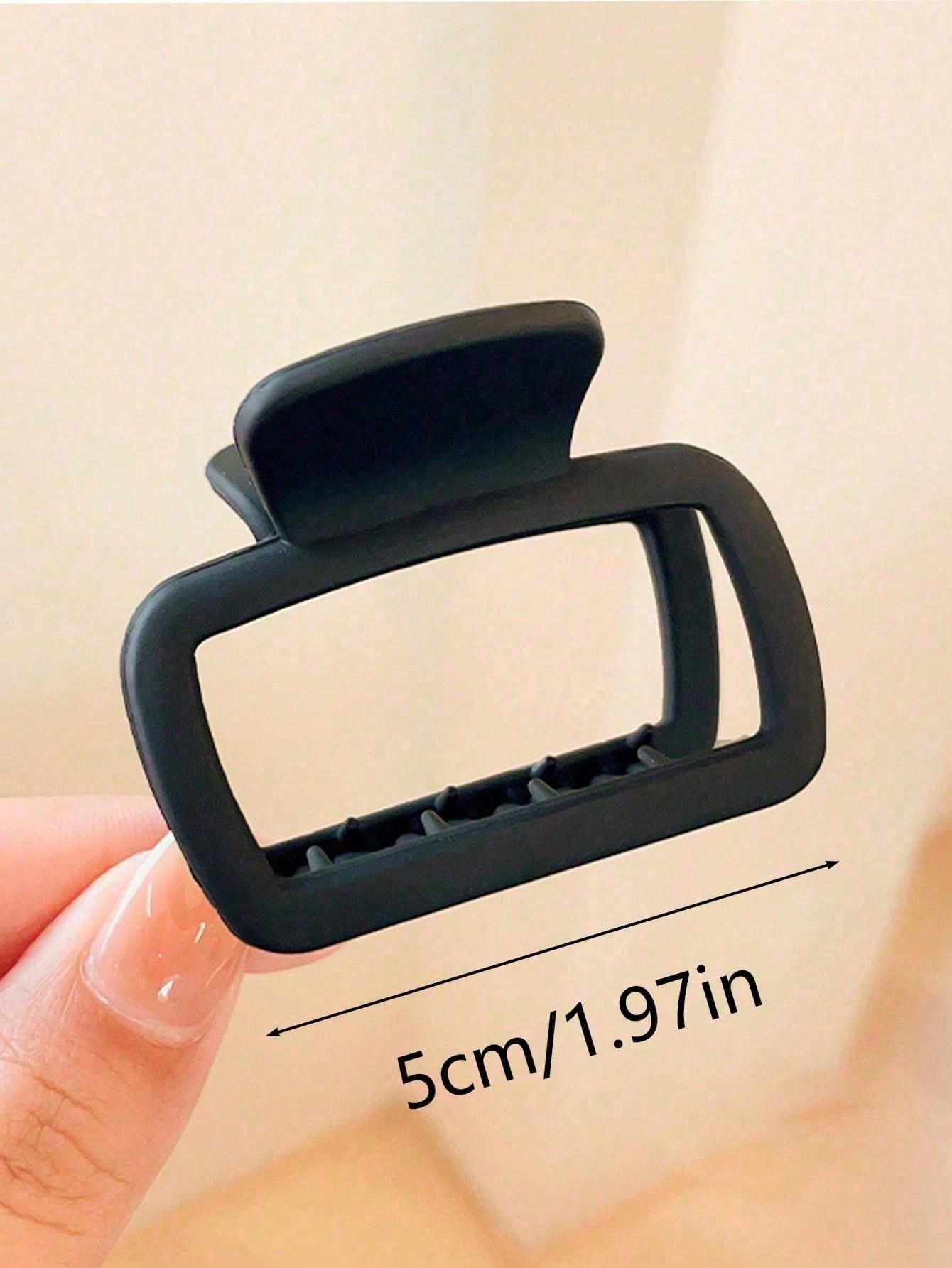 

Elegant Matte Square Hair Clips - Versatile Fashion Claw Clips, Suitable For Women , For Ponytails And Buns, Great For Everyday Styling And Makeup чёрный