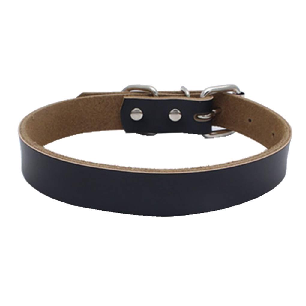 DIY Personalized Adjustable Pet Dog Leather Collar Puppy Cat Buckle Neck Strap