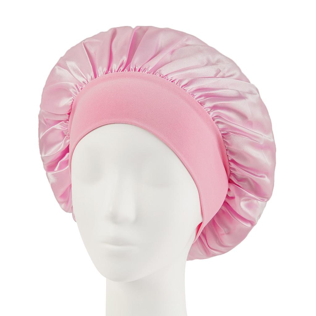 Solid Hair Bonnet Silk Bonnet Satin Bonnet Valentine's Day Valentines Hair Protection Cap Black Nighttime Care Daytime Home Comfort Beauty Tool