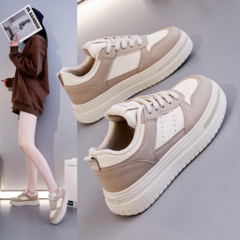 2025 spring little white shoes new Korean version ins female students height increase platform sports board shoes casual shoes female G7610
