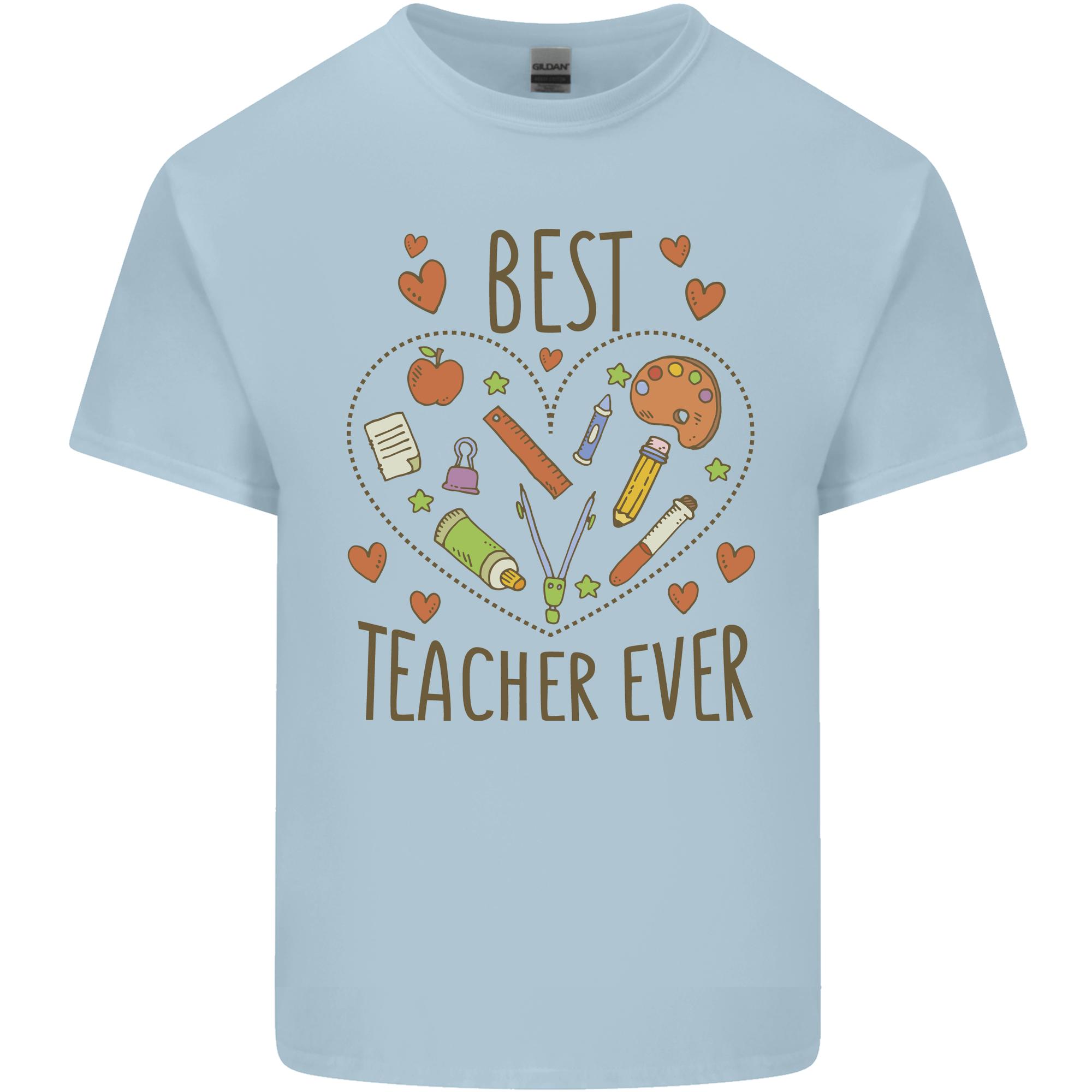 Best Teacher Ever Teaching Maths English Science Unisexs Light Cotton TShirt S