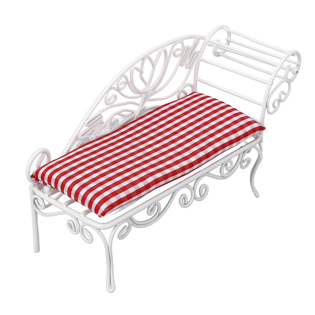 Miniature Dollhouse Bed 1: 12 Iron Dollhouse Furniture Iron Miniature Dollhouse Daybed for