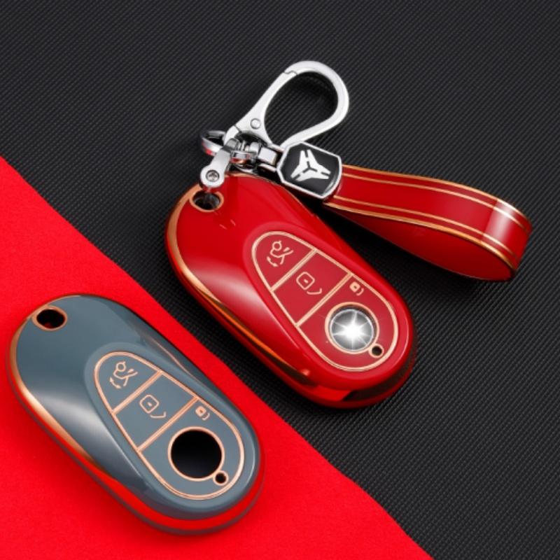 Heißes TPU Neue Autoschlüsselhülle Abdeckung Schale Für Mercedes Benz 2021 C /S Klasse W223 W206 S350L S400L S450L S500L Schutz Zubehör