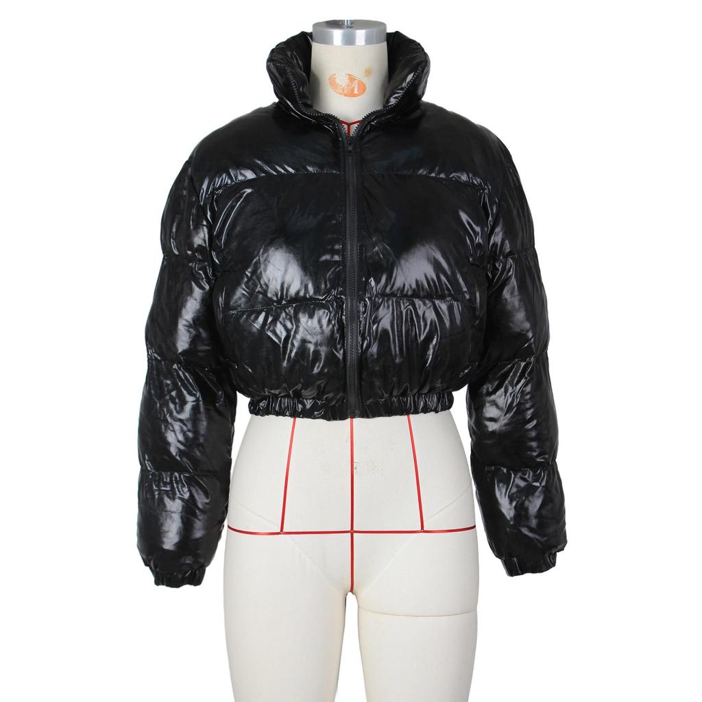 European & American Women's Trendy Cotton-Padded Casual Short Jacket - Autumn/Winter Fashion