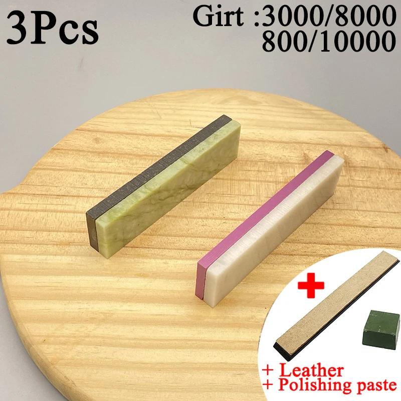 10000 Körnung Natürlicher Grüner Achat Schärfstein Wetzstein Feinschleifen Polieren Rasiermesser Küchenmesser Schärfer Abziehwerkzeug