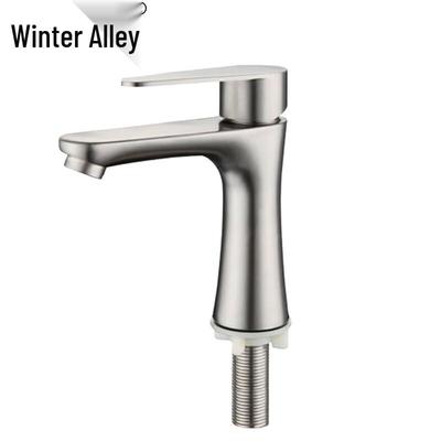 Stainless Steel Single Cold Washbasin Faucet