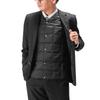 TAION Button Inner Down Size XL Men's V-Neck Vest, Black, TAION-001,