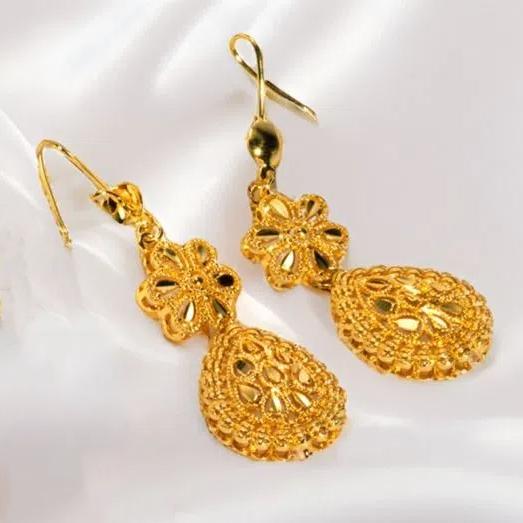 Gifts Gold Color Necklace Earring Set Plated African Bridal Jewelry Sets Dubai Jewelry Sets  Women