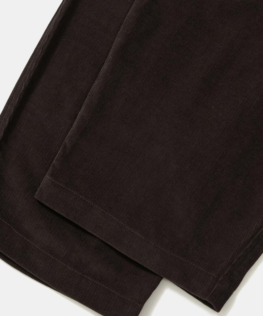 COLUMBIA UNIVERSITY Trajan Label Pintuck Wide-Fit Corduroy Pants_Brown