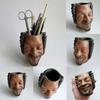 Fun Character Head Pen Holder  Planter Character Fun Decorative Pen Holder Ornament