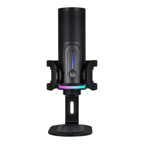 Streamplify MIC PRO USB Condenser Microphone with Switchable Directional Sensitivity, 192kHz/24bit Streaming, RGB/LED Light, Quick Mute, Headphone Out