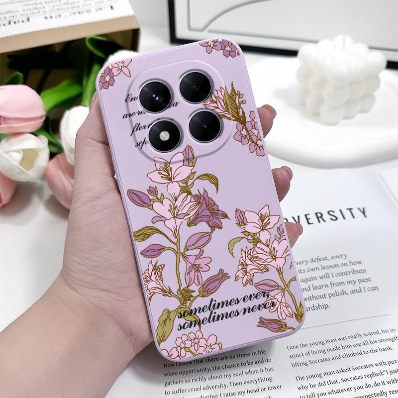 Flower Branch Phone Case For Xiaomi Poco F7 X7 X6 F6 M6 M5 M5S F5 X5 F4 X4 M4 F3 M3 X3 Pro 4G 5G GT Silicone Cover
