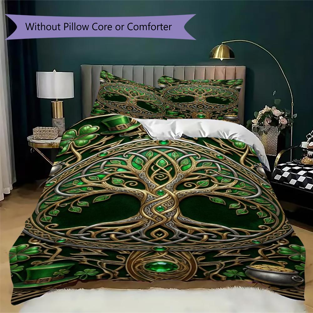 Tree of Life Pattern Bedding uilt Set uilt Cover Pillowcase Home Decoration Birthday Gift (1 * duvet cover + 2 * pillowcase  without core)144