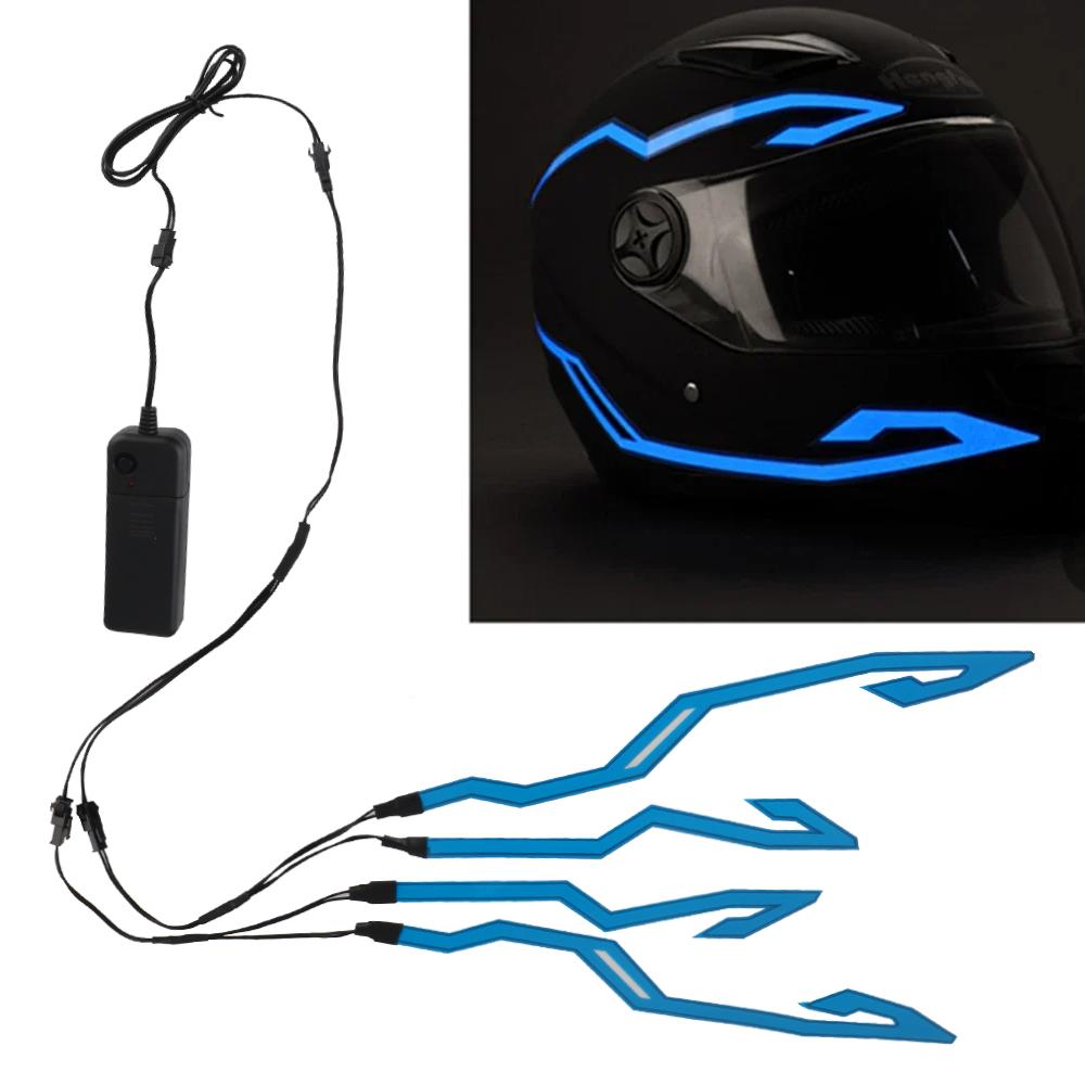 Refit Cold Light Strip Waterproof Blinker Motorcycle Helmet LED Light Sticker Cycling Warning Lights Universal night light
