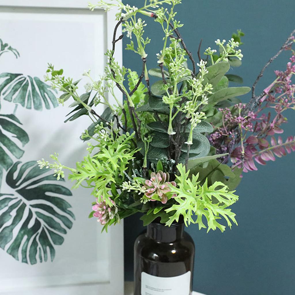 Buy 1Pc Branch Artificial Green Fake Flower Wedding Plant Garden Party