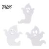 Minimalist Ghost Display Figurine Cute Halloween Wooden Table Sign, Spooky White Standing Photo Prop for Party Block Sign Holiday Tiered Tray