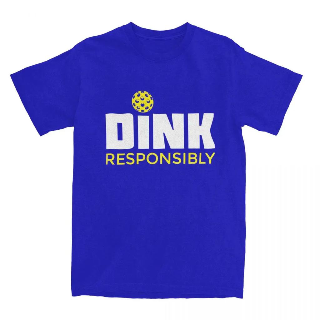 Men Women Dink Responsibly Pickleball Shirt Accessories Novelty Cotton Paddle Sport T Shirts Tee Clothing Summer