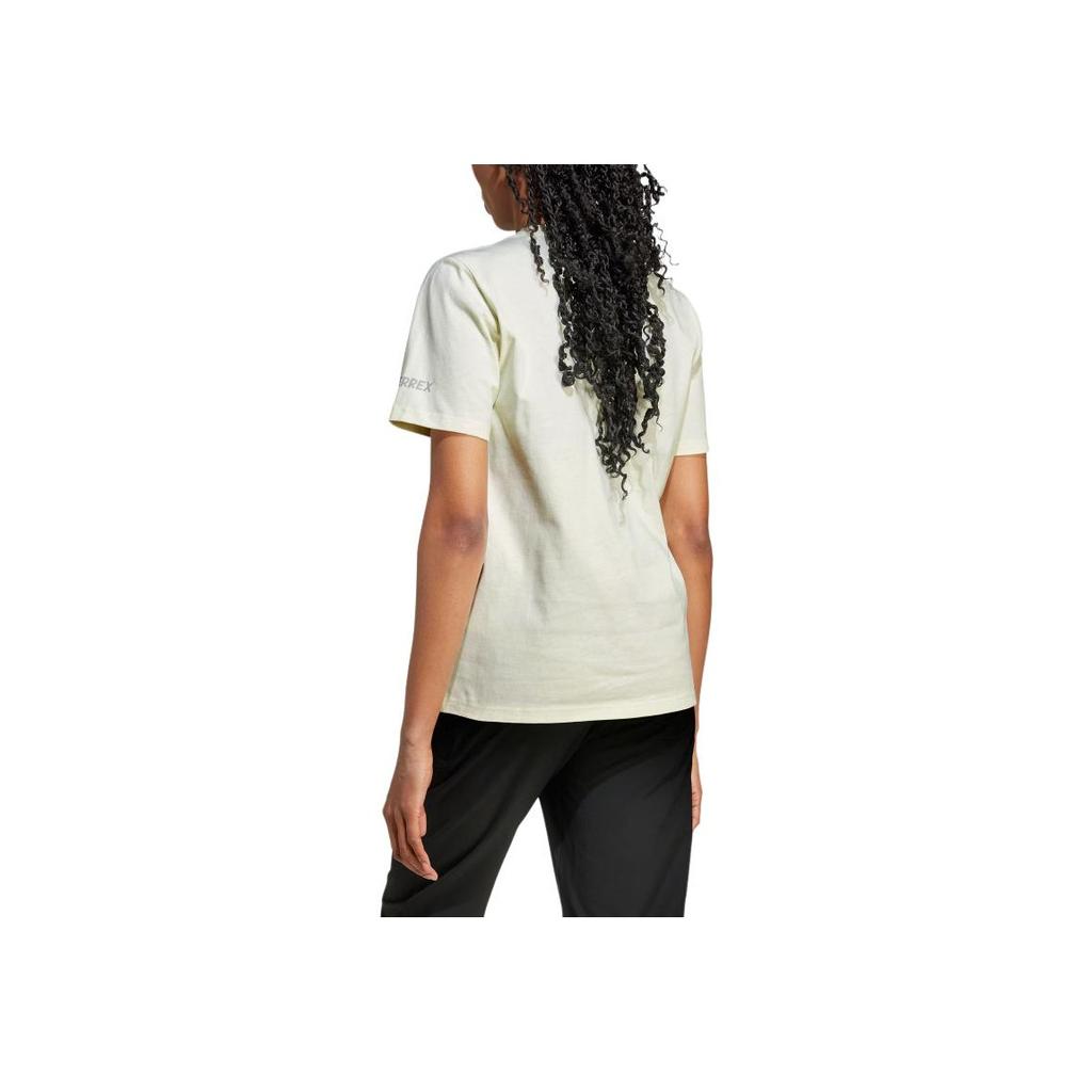 adidas Terrex Polygiene Grafik Rundhals Outdoor-Sport Kurzarm T-Shirt Unisex Oberteile Elfenbein KA3283