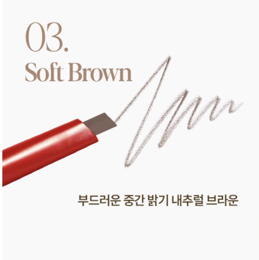 Espoir The Brow Balance Pencil 0.1g – NEW COLOR (Slim Triangular Precision, Vegan)