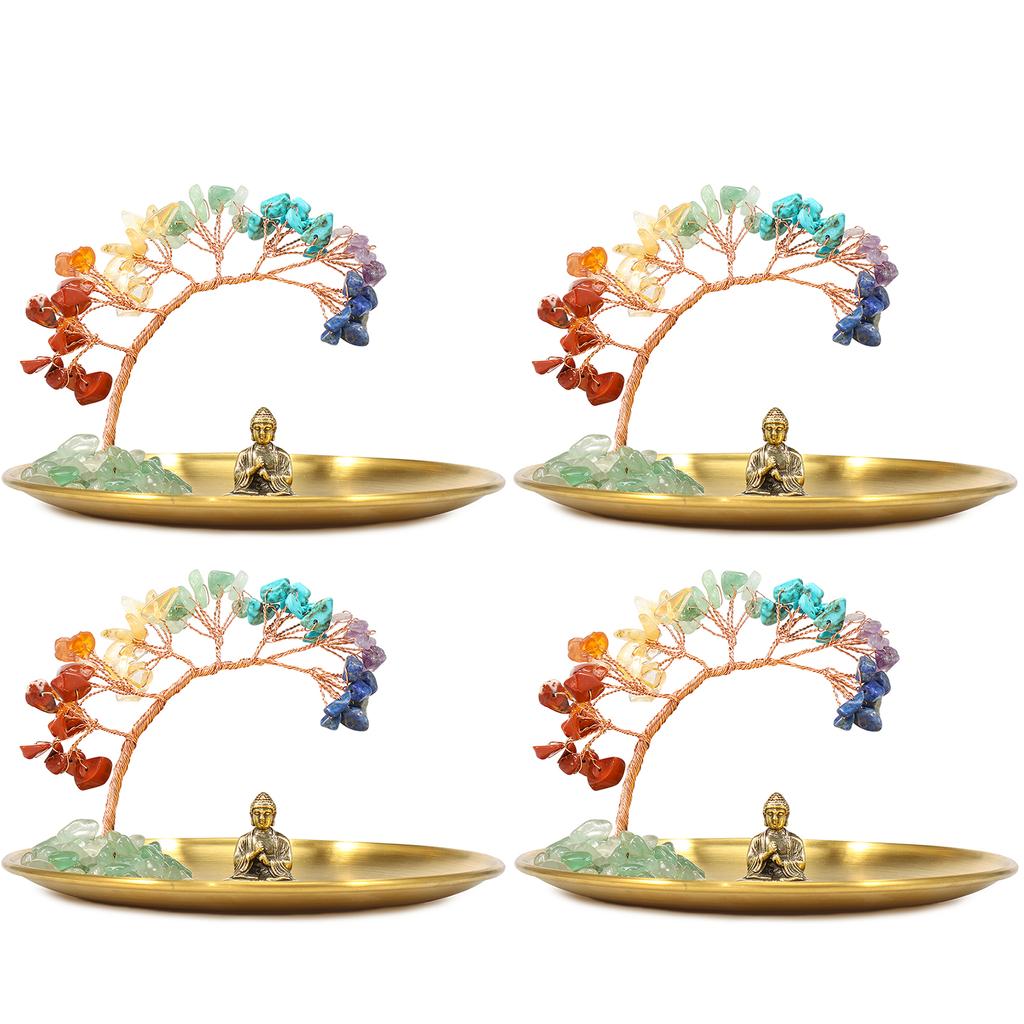 Kristal Ağaçlı Ağaç ve Buda Heykeli Dekoru Enerji Denge Ağacı Yaşam Ağacı Ev Yatak Odası Süsleri Ağaç ve Buda Heykeli