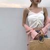 FINETOO Trendy Drawstring Camisoles Women Candy Color Sleeveless Tops Comfortable Tanks Ladies Soft Top Streetwear Camisole 2022