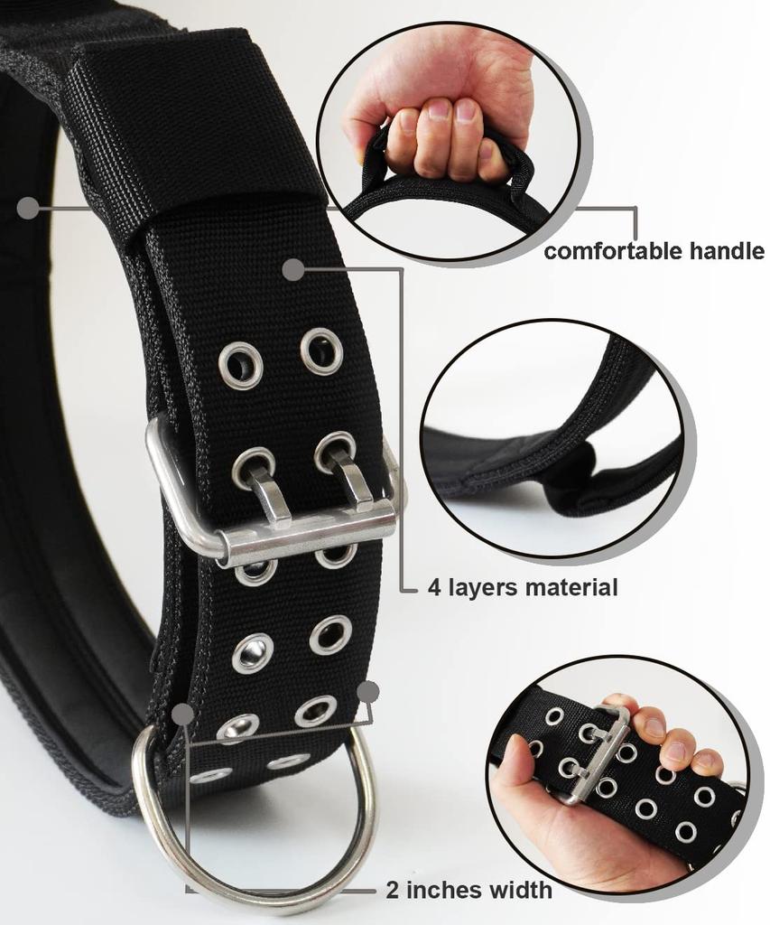 Adjustable Pet Tactical Dog Collar Durable Double Buckle German Shepherd Training Leash and Collar Large Medium Dogs Accessories
