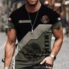 Vintage T Shirt For Men Mexico Flag Print Eagles Pattern Tshirt For Men Casual Short Sleeve Tee Tops Oversized Men Clothing