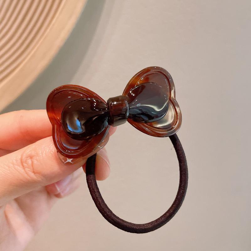 Elastic Acetate Bow Hair Tie - Sweet & Cute Fragrance Style Accessory