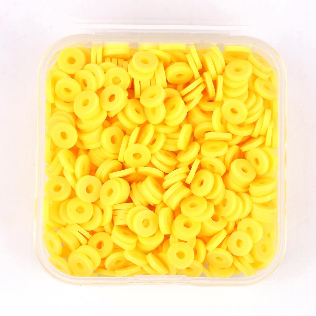 500pcs 6mm Clay Beads Slice Polymer Clay Spacer Beads Chip Disk Round Heishi Beads For Jewelry Making DIY Handmade Accessories