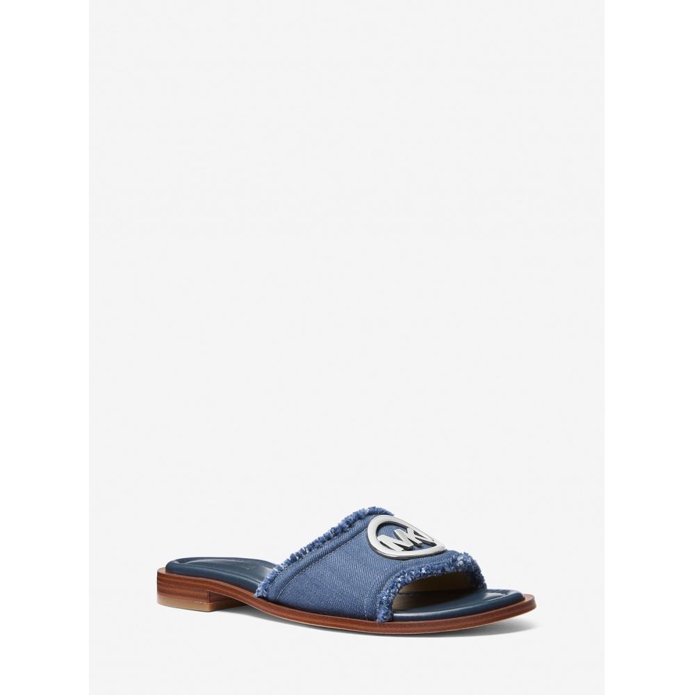 

Michael Kors Босоножки-слайды Hannah Denim 49t5hnfs1d3356 Md Blu Wsh 6