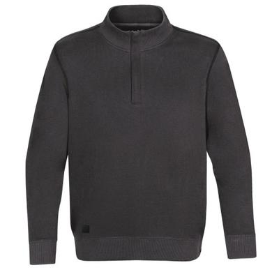 Hanford Herren-Pullover/Sweatshirt mit 1/4-Reißverschluss und Stehkragen