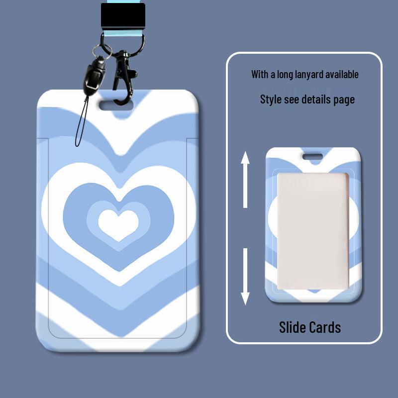 Flower of Love Plastic Sliding Cover ID Card Holder for Students and Professionals