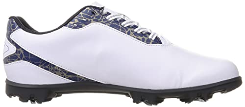 Mizuno Wide Style Light Golf Shoes, Men's, White/Navy, Size 27.0 Cm, 4E