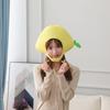Plush Fruit Headgear, Stuffed Lemon Hat, Winter Warm Hat for Dress up, Birthday